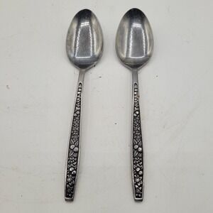 Vintage Pageant Harvest Stainless Flatware MCM Lot of (2) Tablespoons.